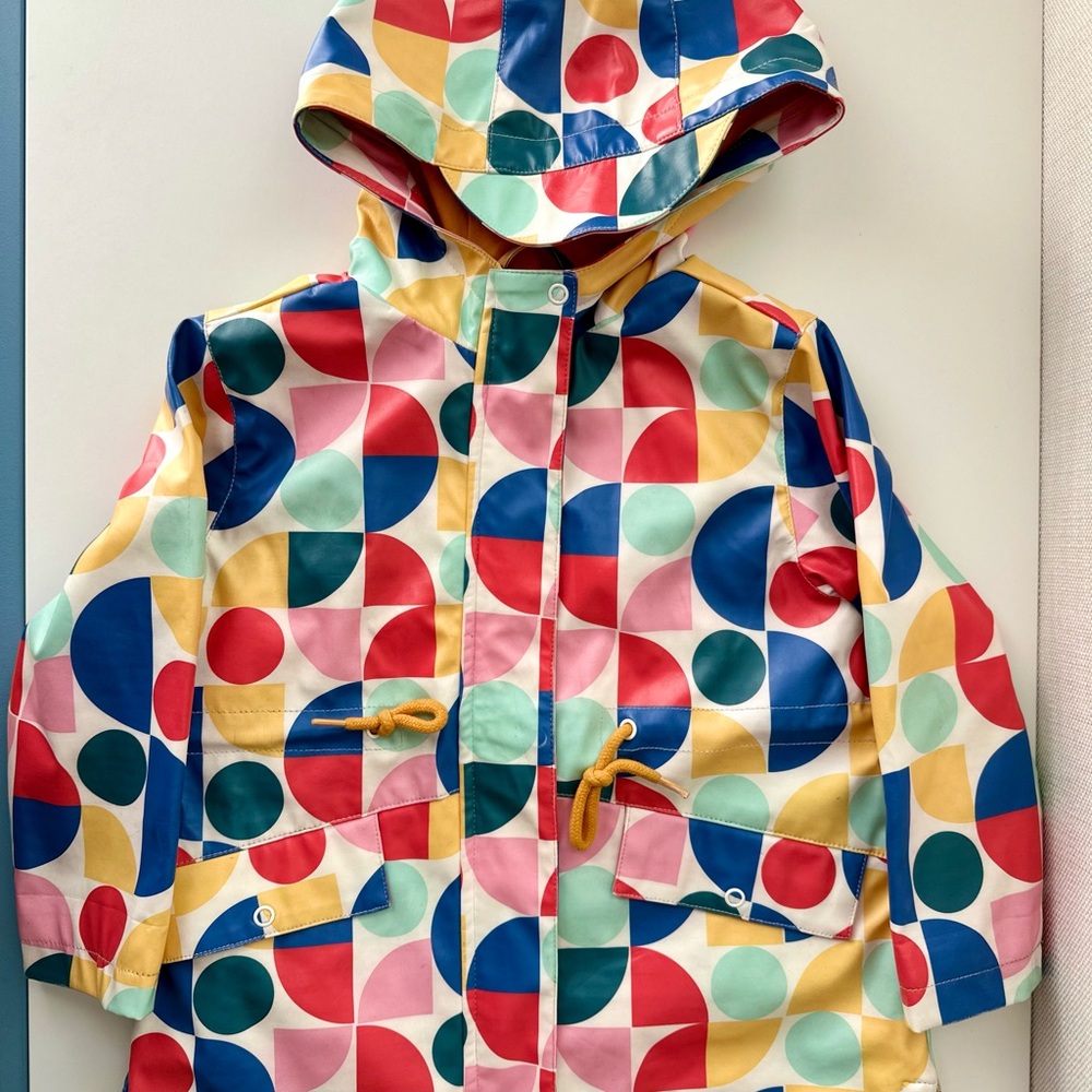Goldie + Ace Raincoat with Geometric Patterns
